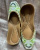 Ivory color Tari work Pure Leather Jutti