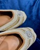 White Moti fancy Jutti with Embroidery Work