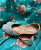 Grey color Nali & Bead work Pure Leather Jutti