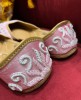 Light Pink Moti work Pure Leather Jutti
