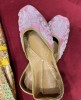 Light Pink Moti work Pure Leather Jutti