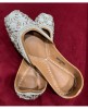 White Moti fancy Jutti with Zardosi Work
