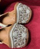 White Moti fancy Jutti with Zardosi Work