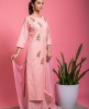   Pure Cotton Baby Pink Kurta and Pant with Dupatta