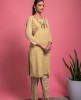 Soft Cotton Kurta & Pants in Light Goldenrod color