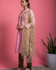 Baby Pink thread work Kurti with soft net Dupatta & Pants