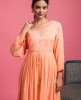 Beautiful Light Orange Kurti in Georgette fabric