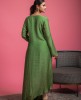 Drape style Long Kurti in Green Color