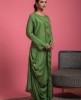 Drape style Long Kurti in Green Color