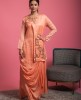 Apricot Drape Style Kurti in Dola Silk