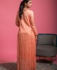 Apricot Drape Style Kurti in Dola Silk