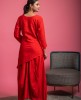 Stylish Cherry Red Kurti in Cotton Silk