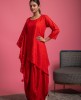Stylish Cherry Red Kurti in Cotton Silk