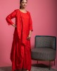 Stylish Cherry Red Kurti in Cotton Silk