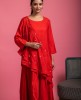 Stylish Cherry Red Kurti in Cotton Silk