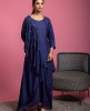 Stylish Drape Style Kurti in Purple color