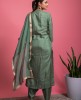 Green color Heavy work Dola Silk kurta with matching pants