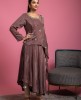 Beautiful Brown color Kurti in Dola Silk