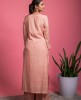 Simple Dola Silk Kurta with Pants in Peach color