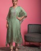 Kaftan style Kurti in Green color