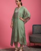 Kaftan style Kurti in Green color