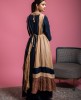   Long Blue Kurti in Satin Crepe