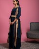  Long Blue Kurti in Satin Crepe