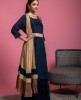   Long Blue Kurti in Satin Crepe