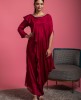 Stylish Maroon Kurti in Raw Silk