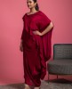 Stylish Maroon Kurti in Raw Silk
