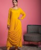 Drape style Mustard Kurti with Pants