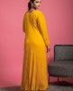 Drape style Mustard Kurti with Pants