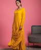 Drape style Mustard Kurti with Pants