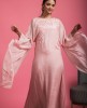 Kaftan style Kurti in Powder Pink color