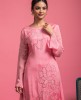 Long Pink Kurti in Chinnon