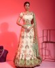 Cream Lehenga Choli In Raw Silk With Hand Work