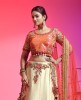Cream Lehenga Choli In Banarasi Silk With Hand Work