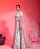 Ice Blue Lehenga Choli With Moti & Thread Work
