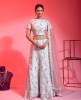 Ice Blue Lehenga Choli With Moti & Thread Work