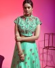 Green Colour Raw Silk Lehenga Choli With Hand Work