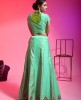 Green Colour Raw Silk Lehenga Choli With Hand Work