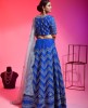 Royal Blue Raw Silk Lehenga Choli With Hand Work