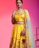Yellow Raw Silk Lehenga Choli With Hand Work