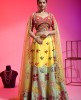 Yellow &  Mint Green Lehenga Choli Set With Hand Work