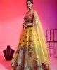 Yellow &  Mint Green Lehenga Choli Set With Hand Work