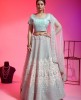 Baby Pink Raw Silk Lehenga Choli With Heavy Moti Work