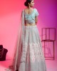 Baby Pink Raw Silk Lehenga Choli With Heavy Moti Work