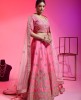 Pink Color Raw Silk Lehenga Choli With Hand Work