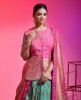 Kediya Green & Pink Banarasi Silk Lehenga Choli With Banarasi Dupatta
