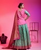 Kediya Green & Pink Banarasi Silk Lehenga Choli With Banarasi Dupatta